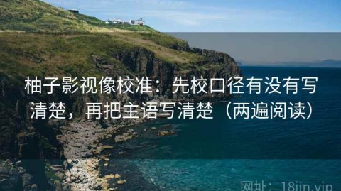 柚子影视像校准：先校口径有没有写清楚，再把主语写清楚（两遍阅读）