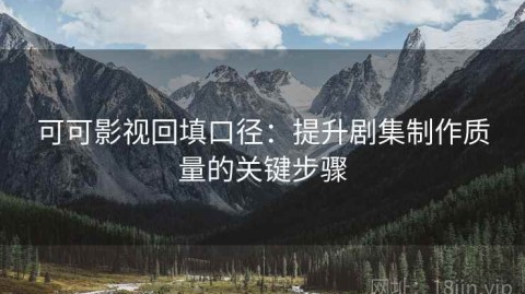 可可影视回填口径：提升剧集制作质量的关键步骤