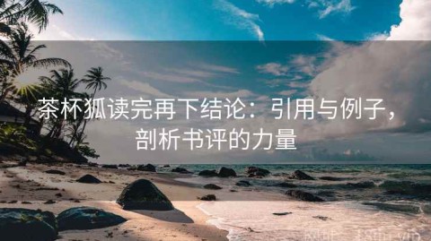 茶杯狐读完再下结论：引用与例子，剖析书评的力量