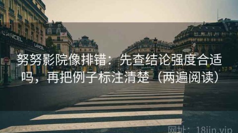 努努影院像排错：先查结论强度合适吗，再把例子标注清楚（两遍阅读）