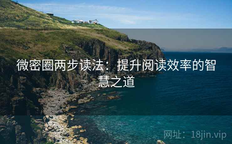 微密圈两步读法：提升阅读效率的智慧之道