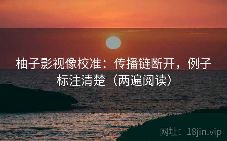 柚子影视像校准：传播链断开，例子标注清楚（两遍阅读）